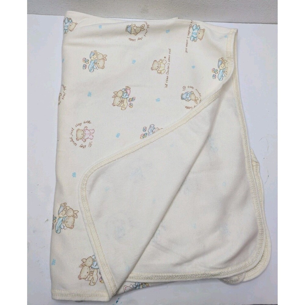 Carter's Classic Baby Blanket Til Their Carters Wear Out Bunny Teddy Vintage